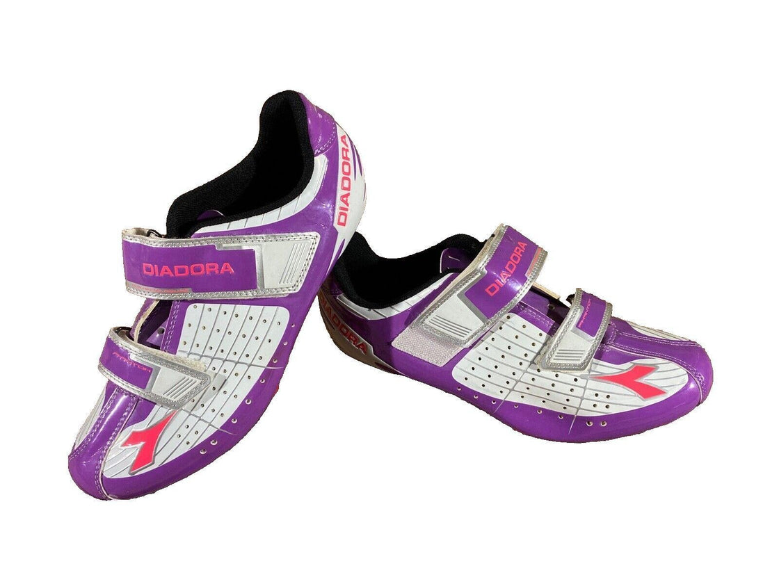 DIADORA Road Cycling Shoes Bicycle Shoes Ladies Size EU40 US8.5 Mondo 245  cs830