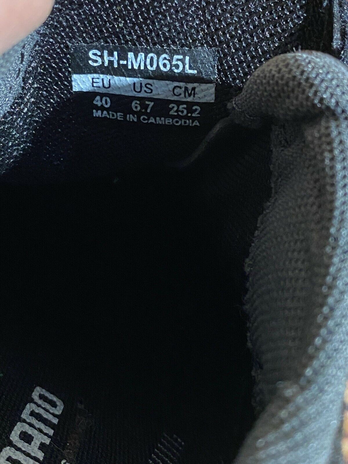 SHIMANO M065 Cycling MTB Shoes Mountain Bike Boots EU40 US6.7  Mondo 255 cs1125