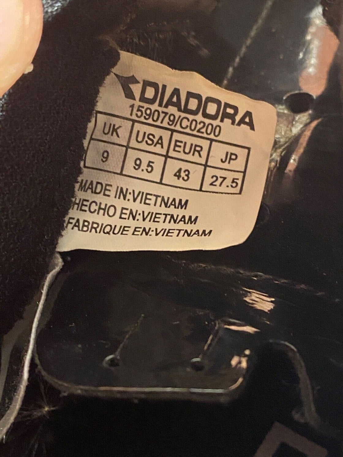 DIADORA Phantom Road Triathlon Cycling Shoes Size EU43 US9.5 Mondo 270 cs904