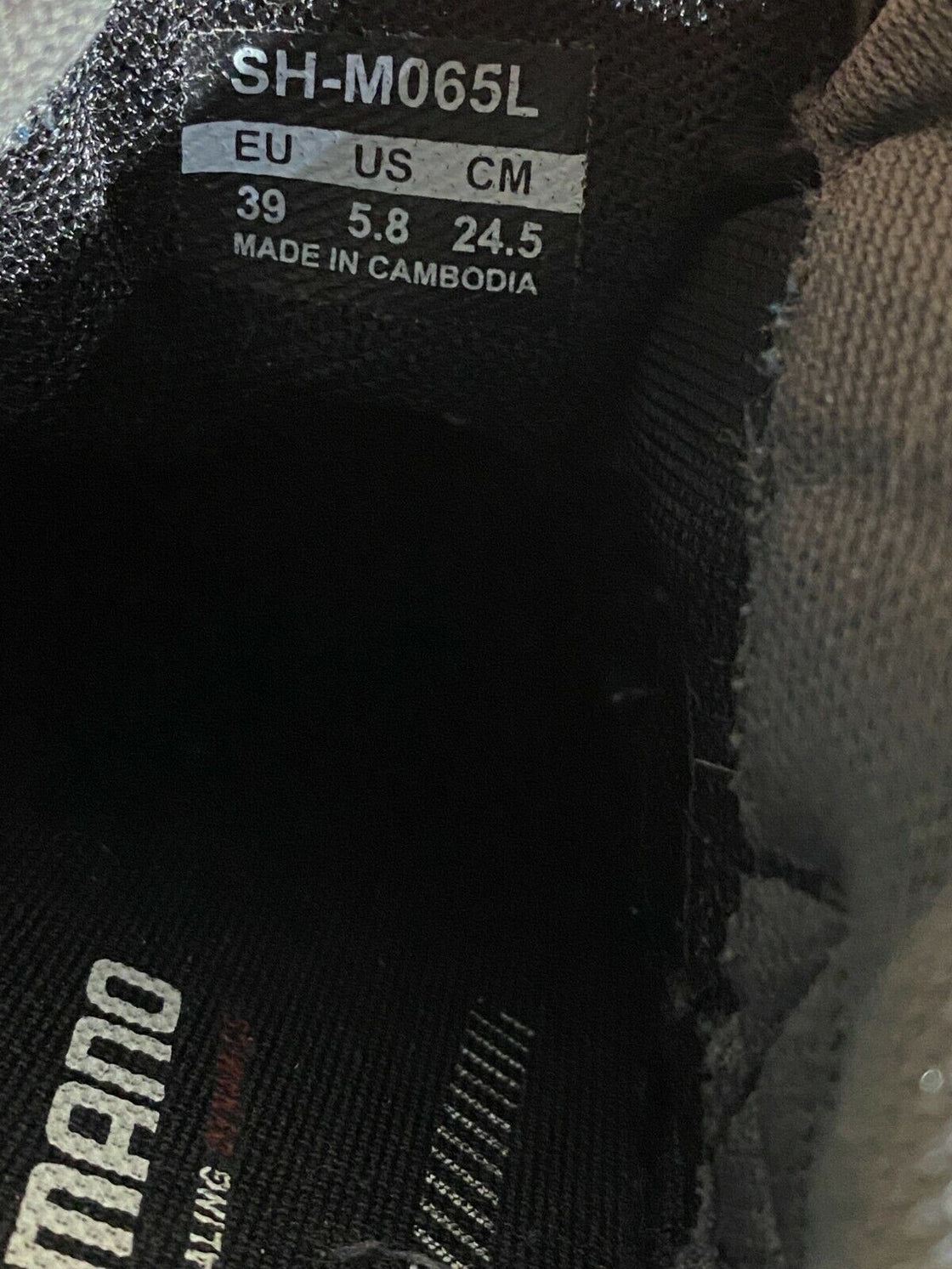 SHIMANO M065 Cycling MTB Shoes Mountain Bike Boots EU39 US5.8 Mondo 245 cs1170