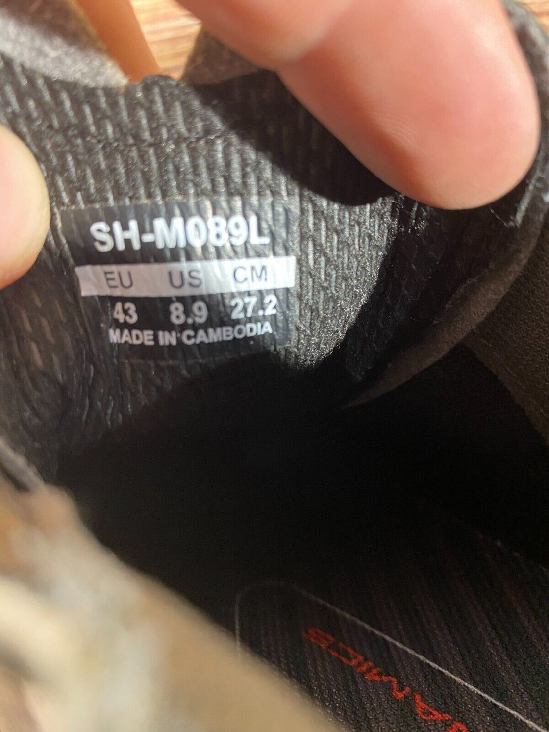 SHIMANO M089 Cycling MTB Shoes Mountain Bike Boots EU43 US8.9  Mondo 272 cs1142