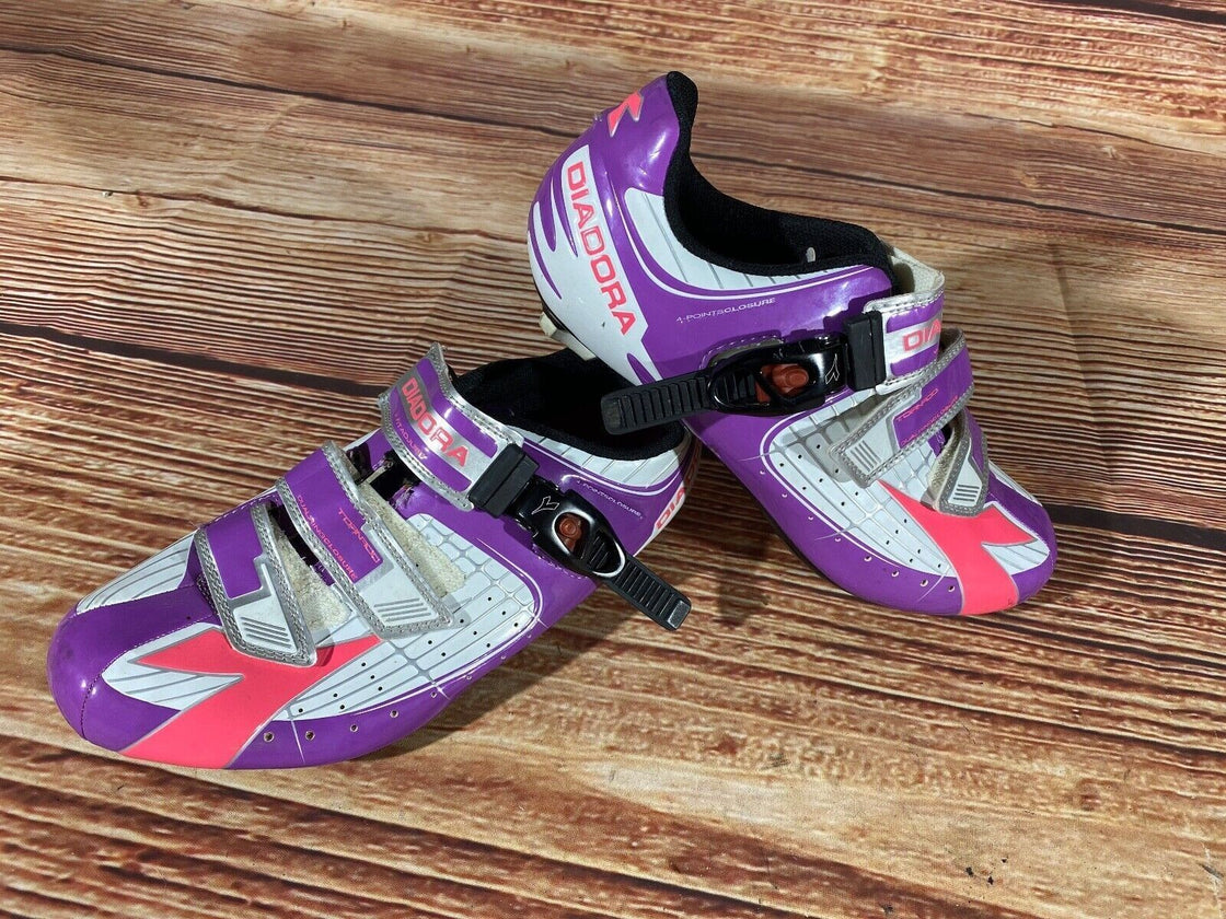 DIADORA Tornado Road Cycling Shoes Road Ladies Size EU40 US8.5 Mondo 250  cs833