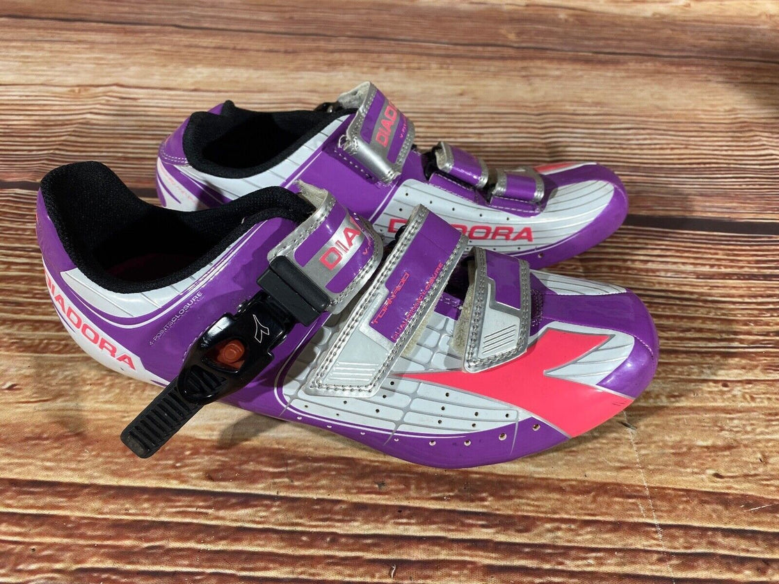 DIADORA Tornado Road Cycling Shoes Road Ladies Size EU40 US8.5 Mondo 250  cs833