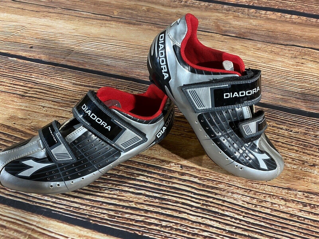 DIADORA Phantom Road Cycling Shoes Biking Boots 3 Bolts EU40 US7 Mondo 245 cs834
