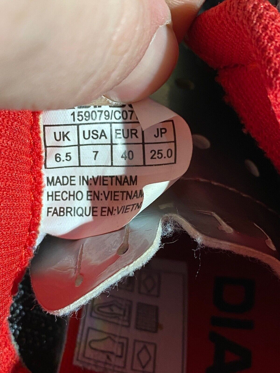 DIADORA Phantom Road Cycling Shoes Biking Boots 3 Bolts EU40 US7 Mondo 245 cs834