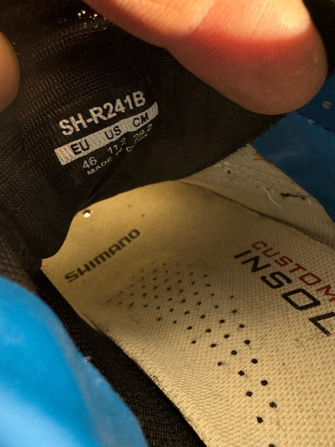 SHIMANO R241 Cycling Road Shoes EU46 US11.2 Mondo 292 cs554