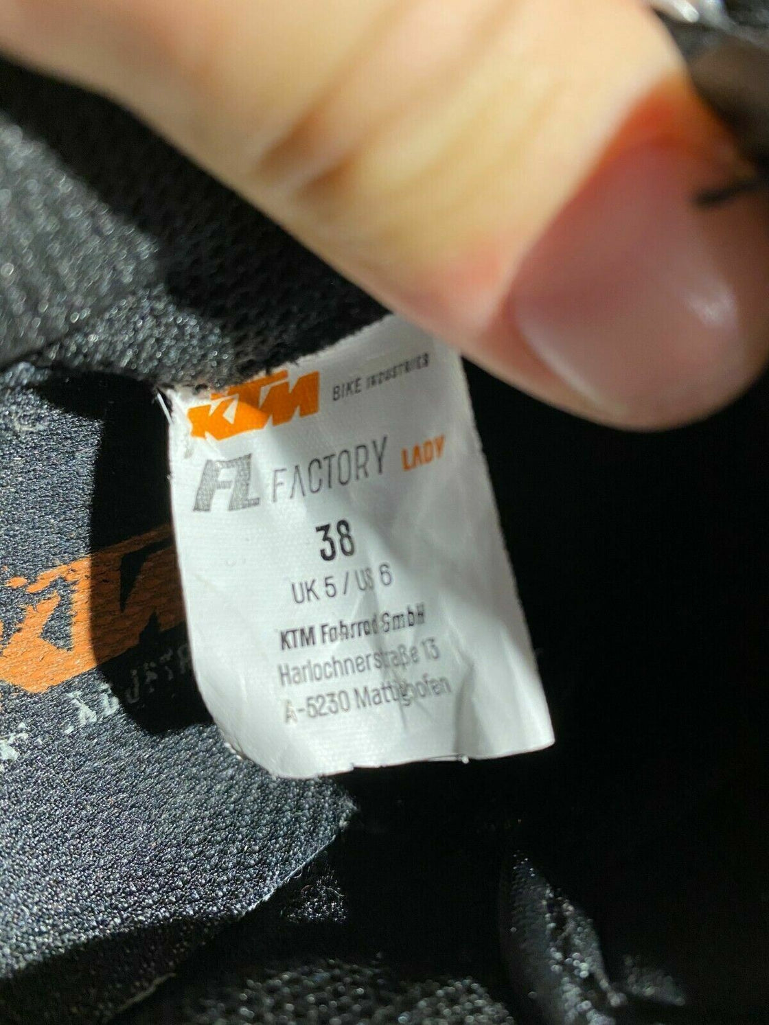 KTM FL Factory Cycling MTB Shoes Mountain Bike Ladies EU38 MTB Shoes cs1204