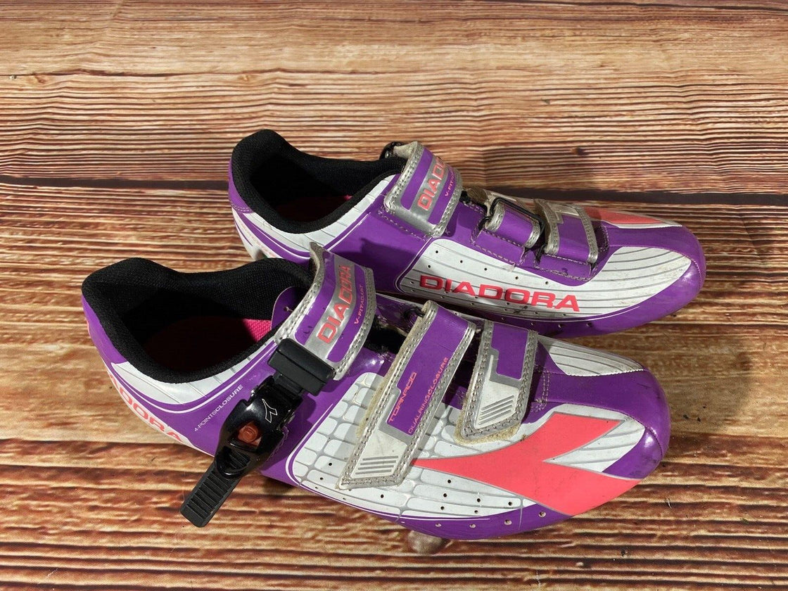 DIADORA Tornado Road Cycling Shoes Road Ladies Size EU41 US9.5 Mondo 254 cs902