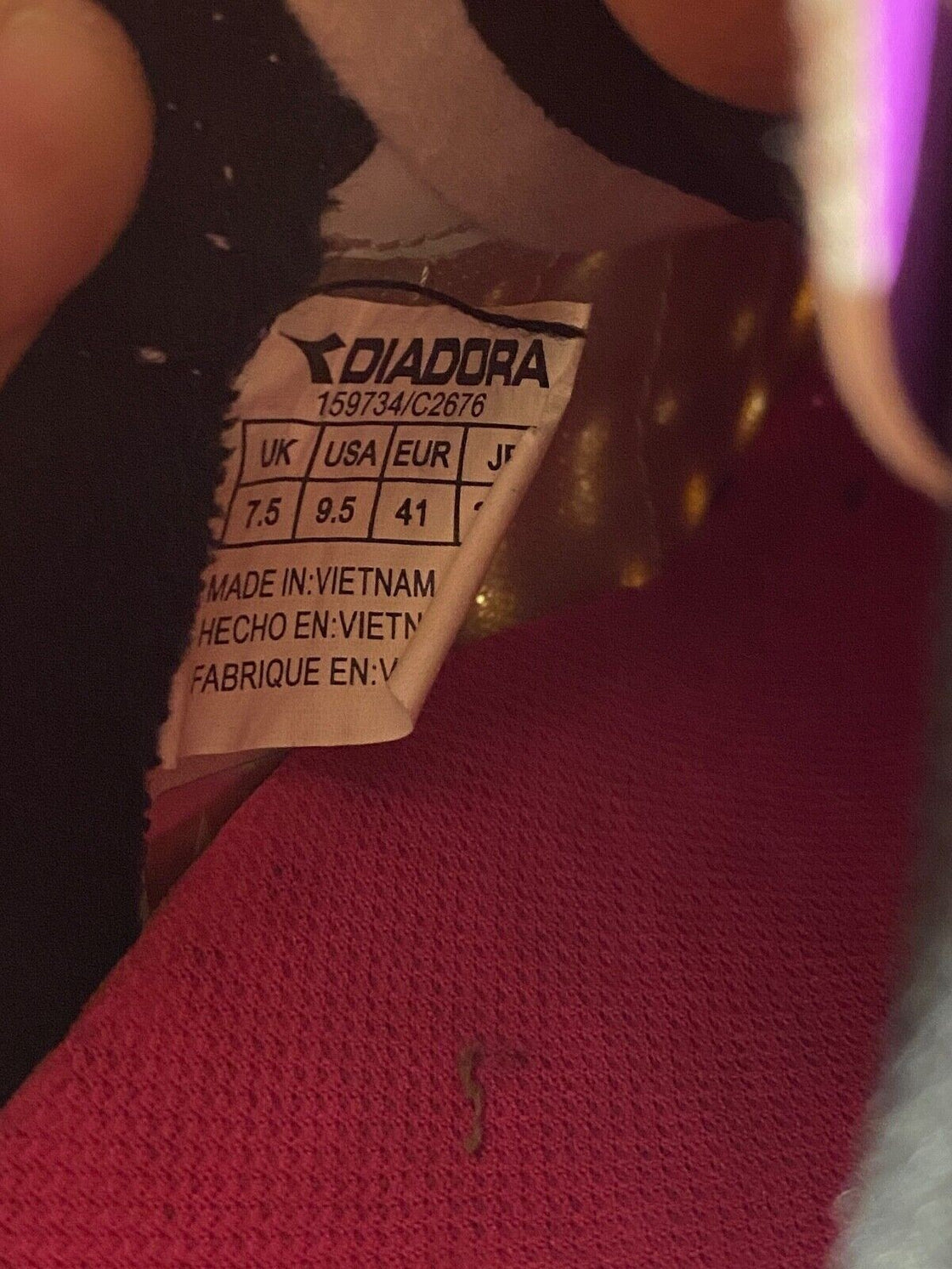 DIADORA Tornado Road Cycling Shoes Road Ladies Size EU41 US9.5 Mondo 254 cs902