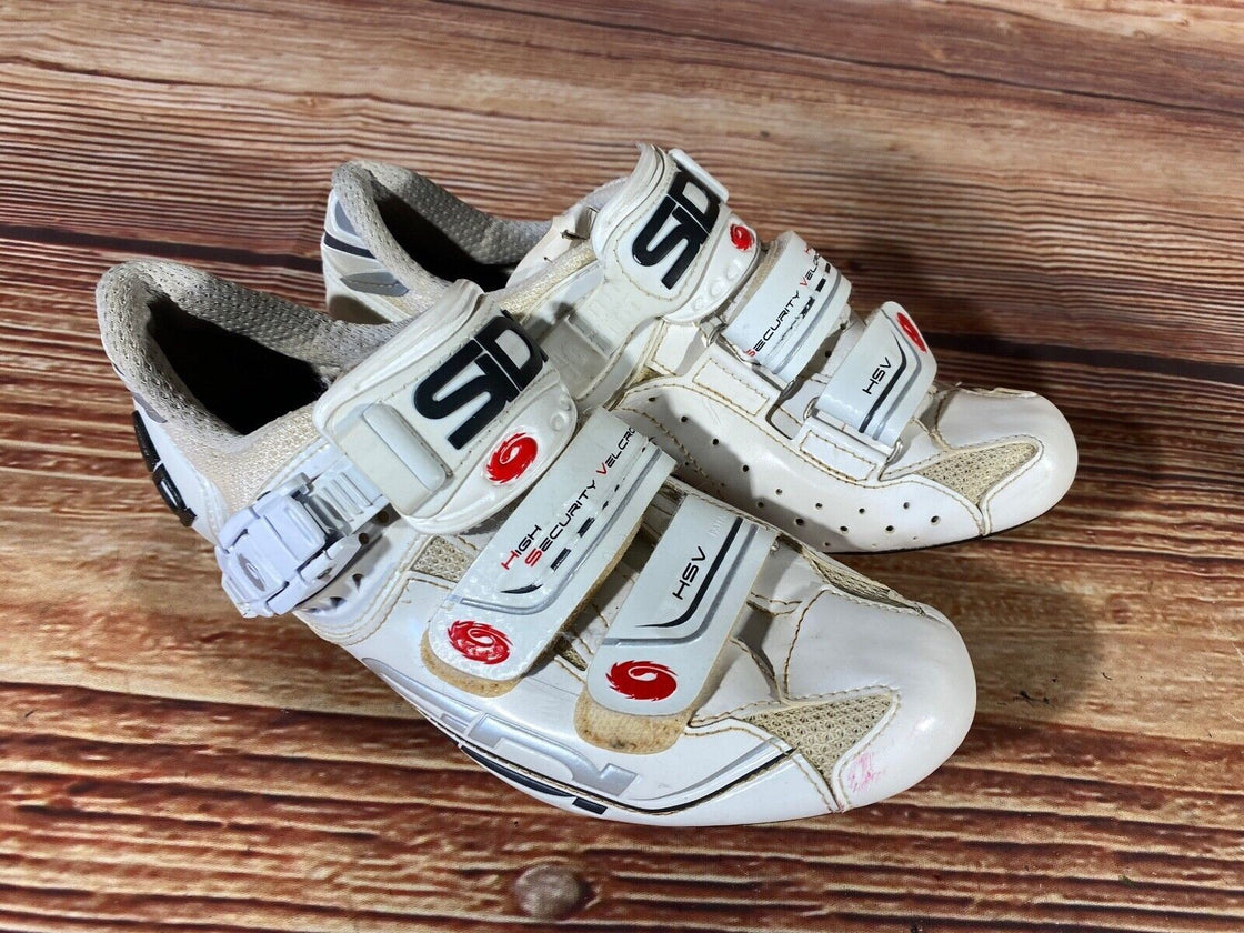 SIDI Carbon Road Cycling Shoes Road Bike 3 Bolts Size EU39 US6  Mondo 238 cs864