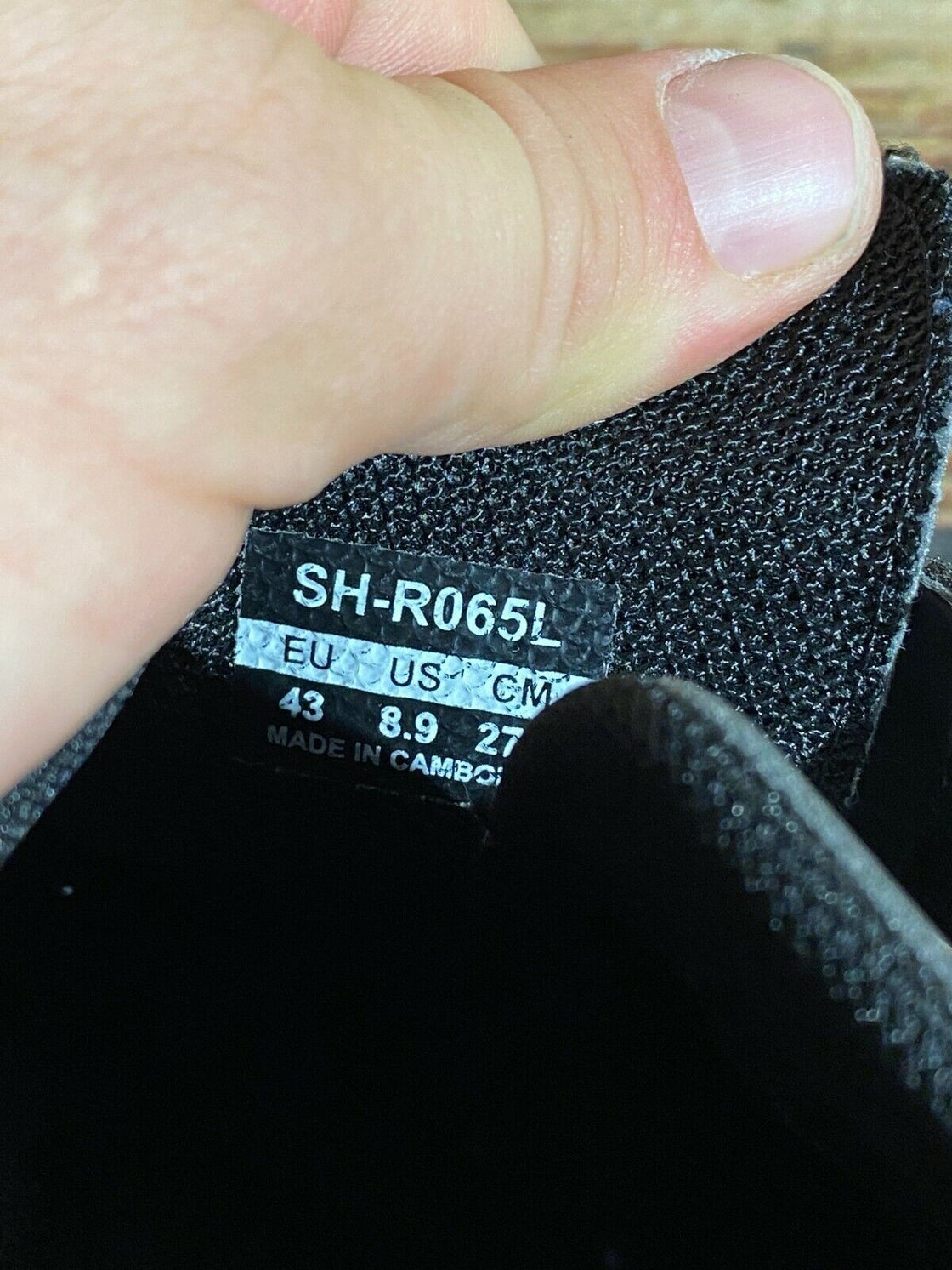 SHIMANO R065 Road Cycling Shoes Biking Boots 3 Bolts Size EU43 US8.9 cs940