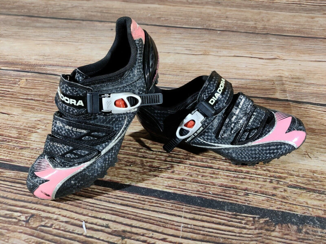 DIADORA Cycling MTB Shoes Mountain Bike Boots 2 Bolts Ladies EU39 US8  cs1033