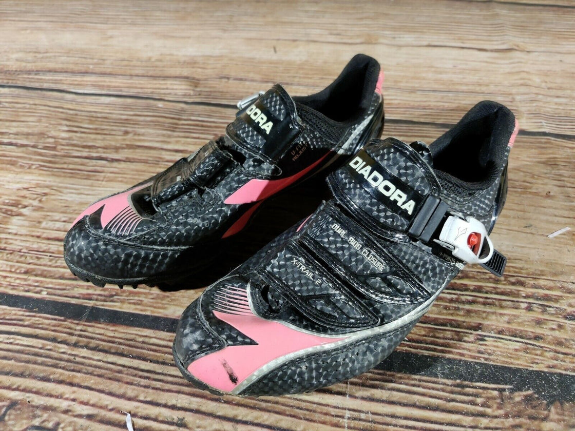 DIADORA Cycling MTB Shoes Mountain Bike Boots 2 Bolts Ladies EU39 US8  cs1033