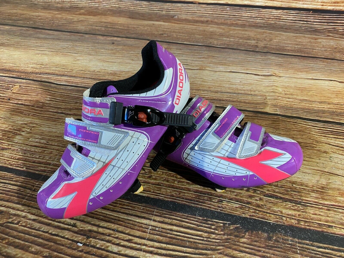 DIADORA TORNADO Road Cycling Shoes Bicycle Shoes Ladies Size EU38 US7  cs829