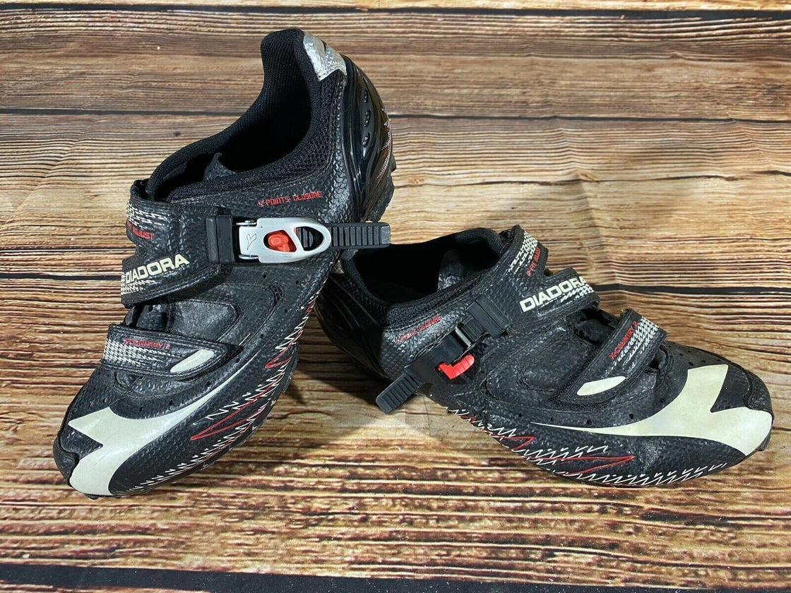 DIADORA Cycling MTB Shoes Mountain Biking Boots Size EU45 with SPD Cleats cs962