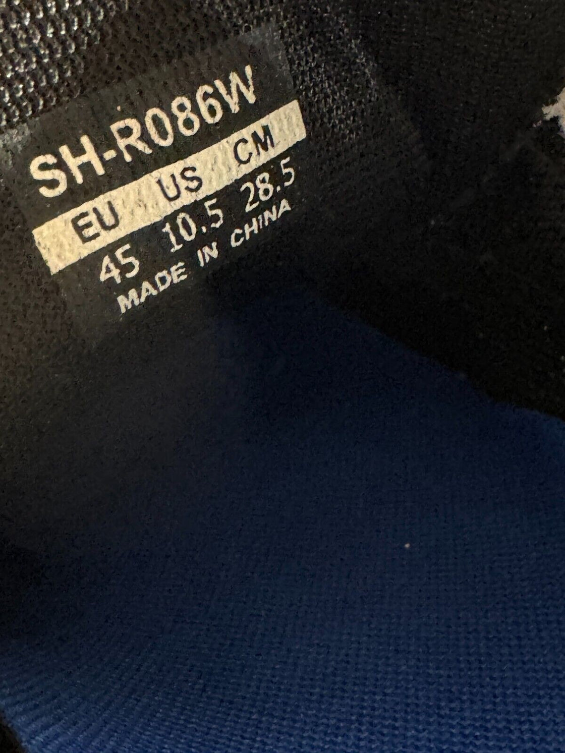 SHIMANO R086 Cycling Road Shoes EU45 US10.5 Mondo 285 cs549