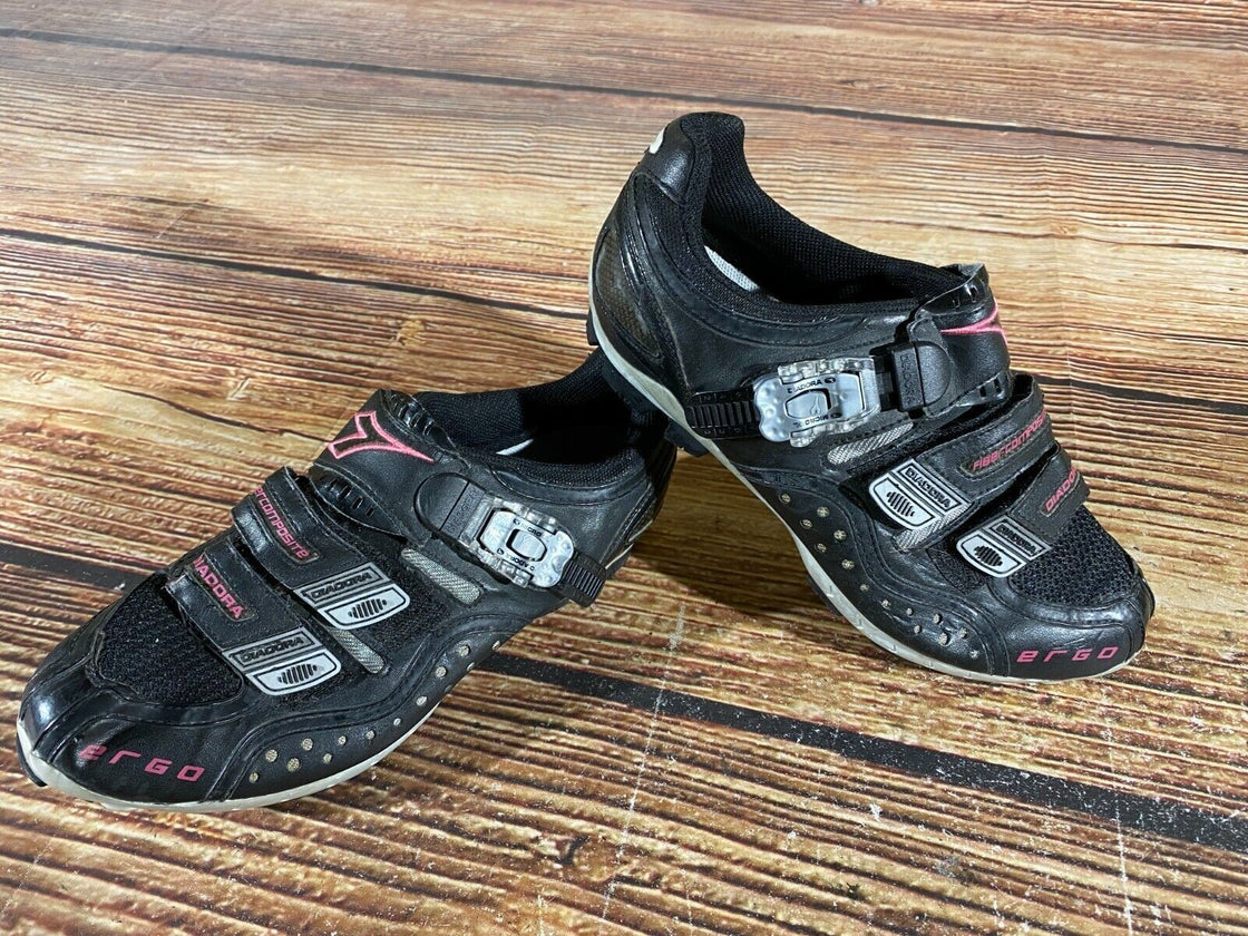 DIADORA Ergo Cycling MTB Shoes Mountain Bike Ladies EU42 US10 Mondo 260 cs1032