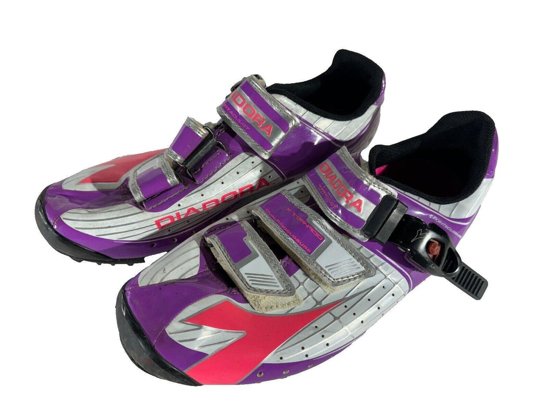 mDIADORA Cycling Shoes Mountain Bike Ladies MTB EU38 US7 Mondo 235 cs192