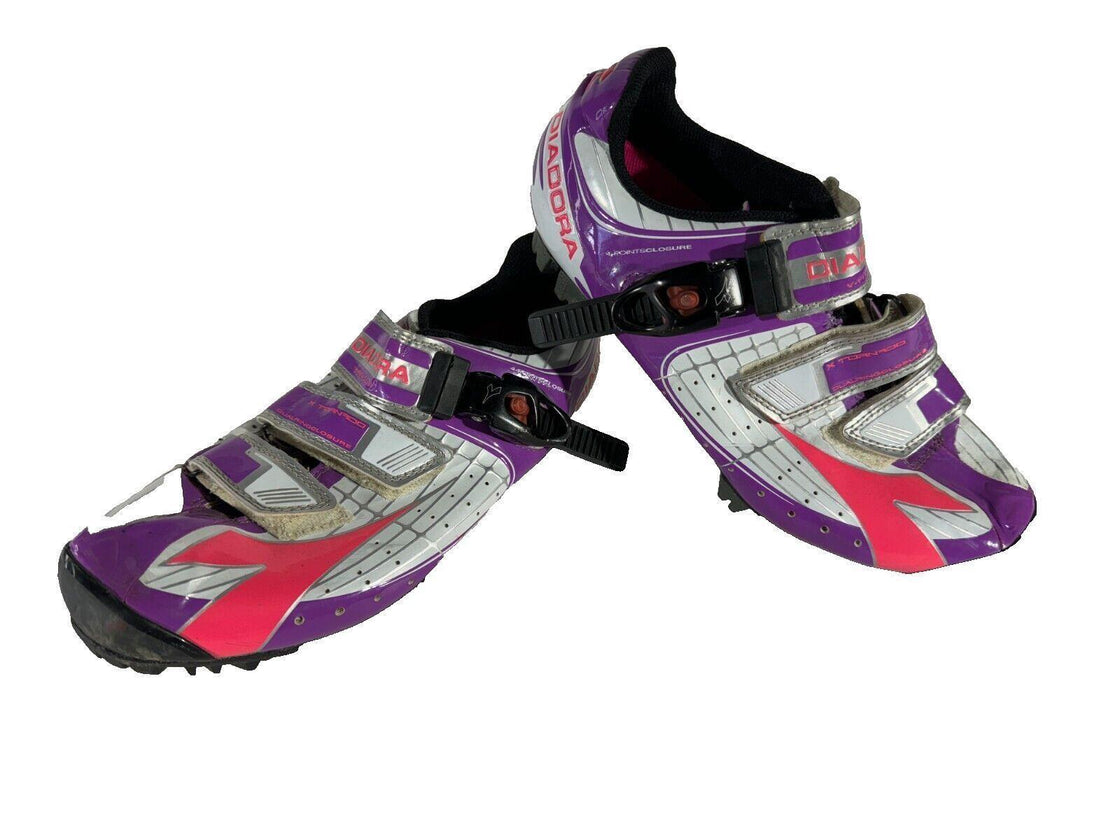 mDIADORA Cycling Shoes Mountain Bike Ladies MTB EU38 US7 Mondo 235 cs192
