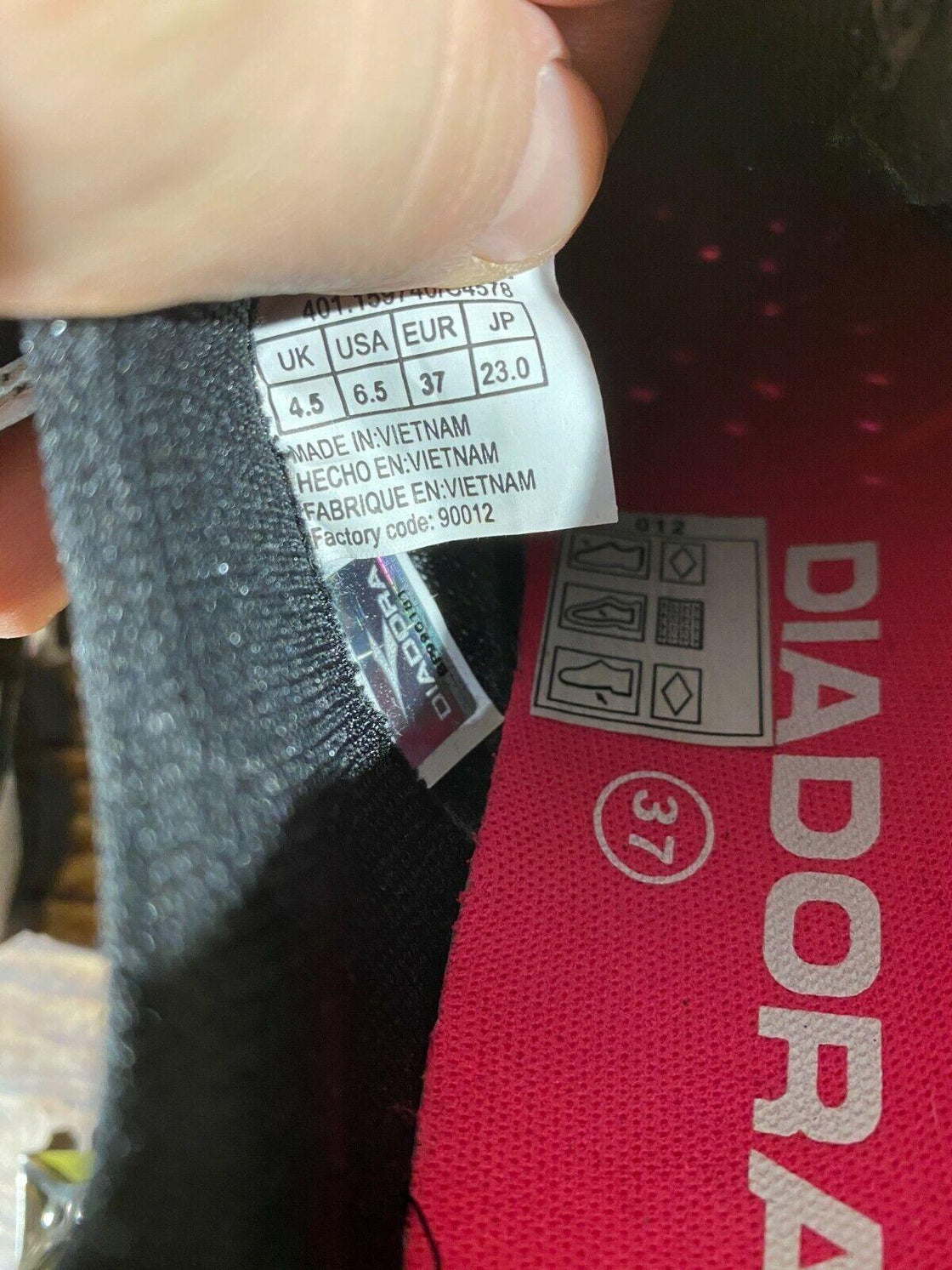 DIADORA X-Phantom Cycling MTB Shoes Mountain Bike EU37 US6.5 Mondo 220 cs964