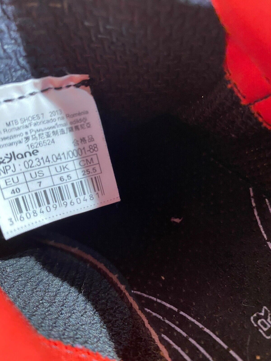 ROCKRIDER MTB Cycling Shoes Mountain Bike Size EU40 US7 Mondo 257 cs1232