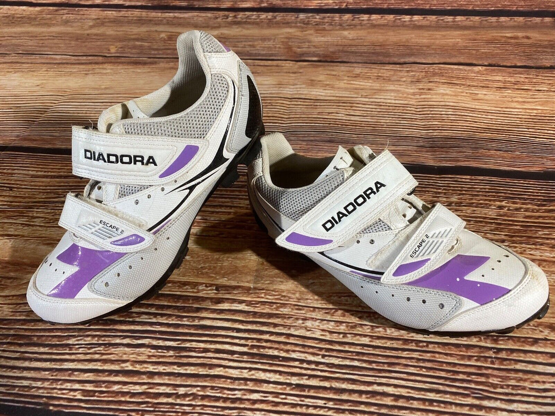 DIADORA Cycling Shoes Mountain Bike MTB  Ladies Size EU39 US8 Mondo 242 cs1021