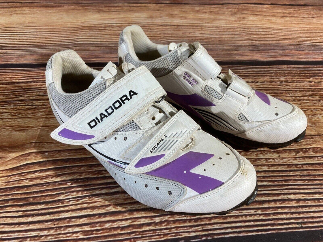 DIADORA Cycling Shoes Mountain Bike MTB  Ladies Size EU39 US8 Mondo 242 cs1021