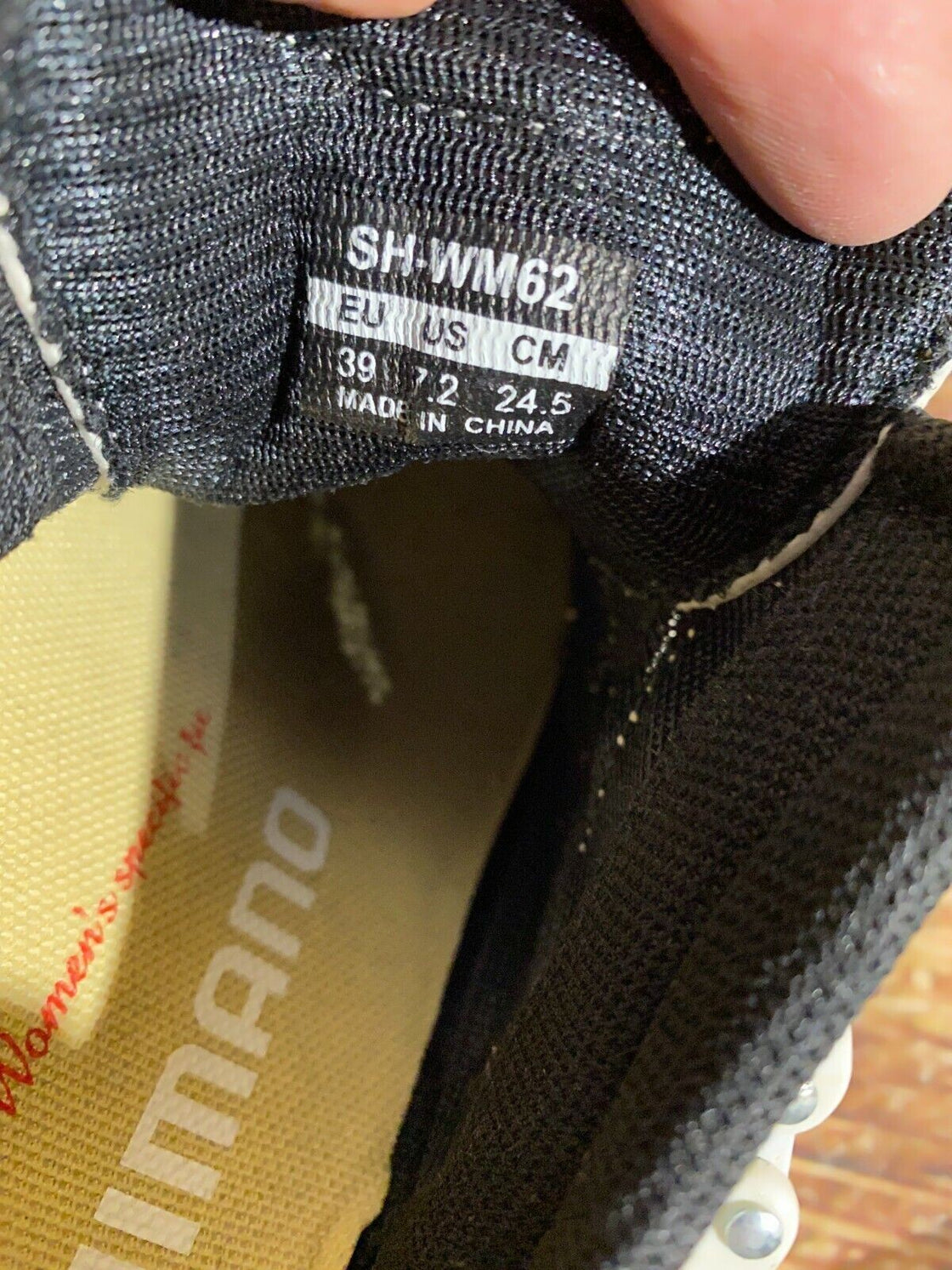 SHIMANO WM62 Cycling MTB Shoes Mountain Bike Boots EU39 US7.2 Mondo 245 cs1177