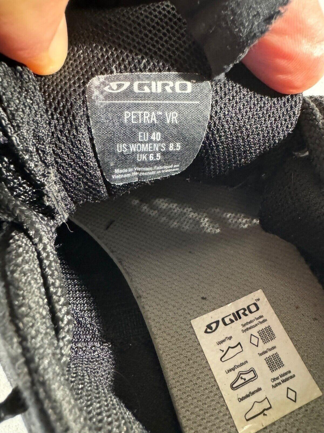 GIRO Petra Cycling MTB Shoes Mountain Bike Size EU40 US8.5 UK6.5 Mondo 250 CS107