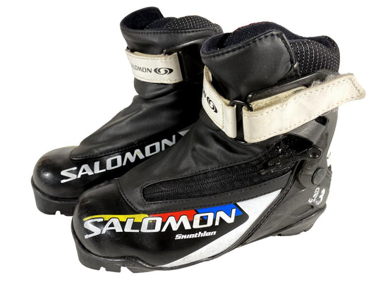 Salomon Cross Country Ski Boots Classic SNS Profil EU 33 US 1.5 Kids 200mm S105