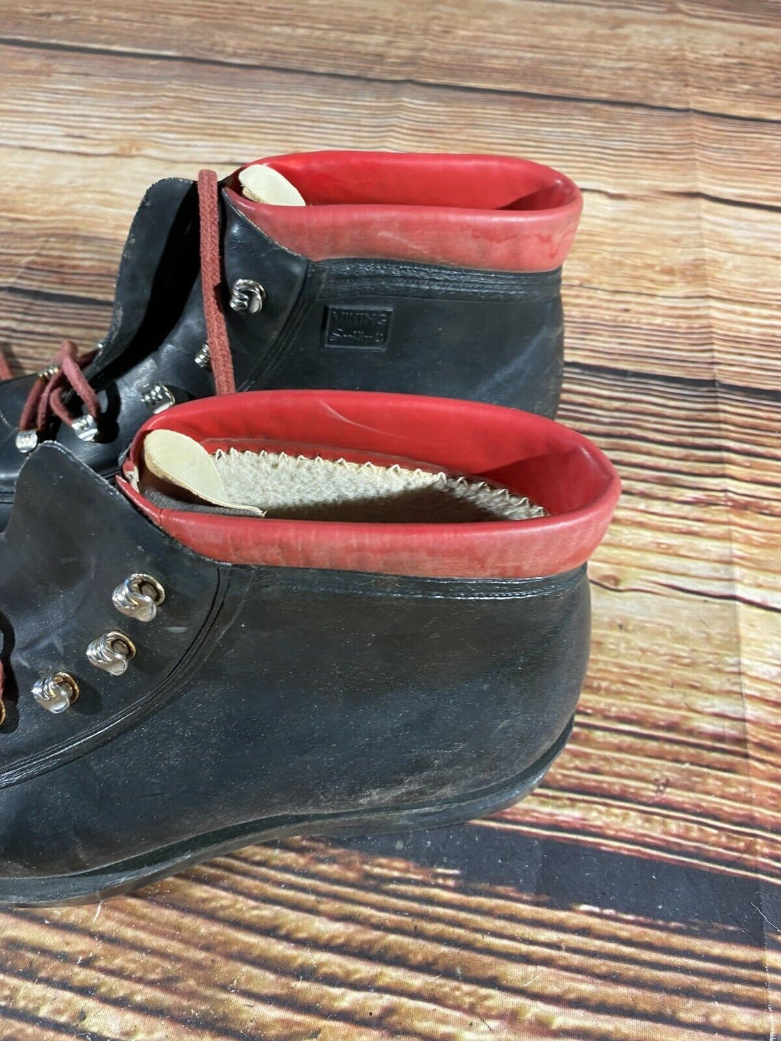 VIKING Vintage Cross Country Ski Boots for Kandahar Old Cable Binding EU39 US6.5