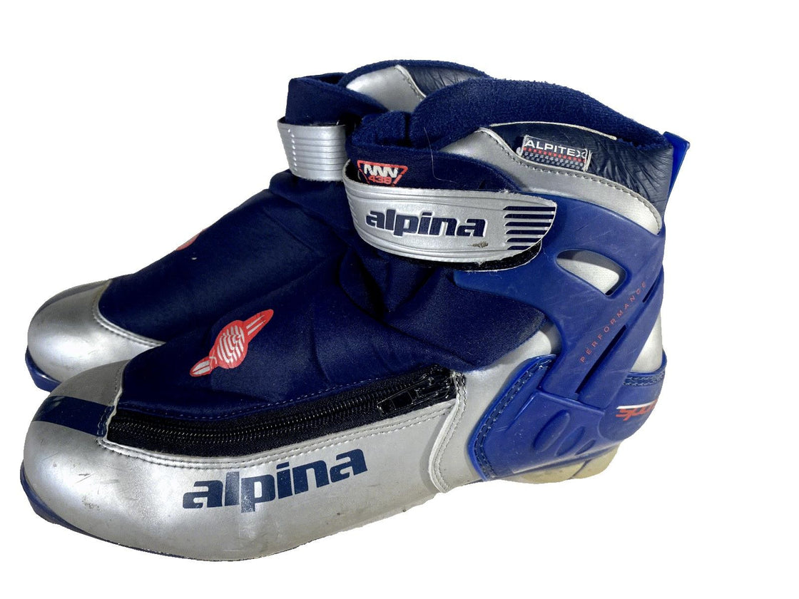 Alpina 438 Classic Nordic Cross Country Ski Boots Size EU43 US9.5 for NNN 2932