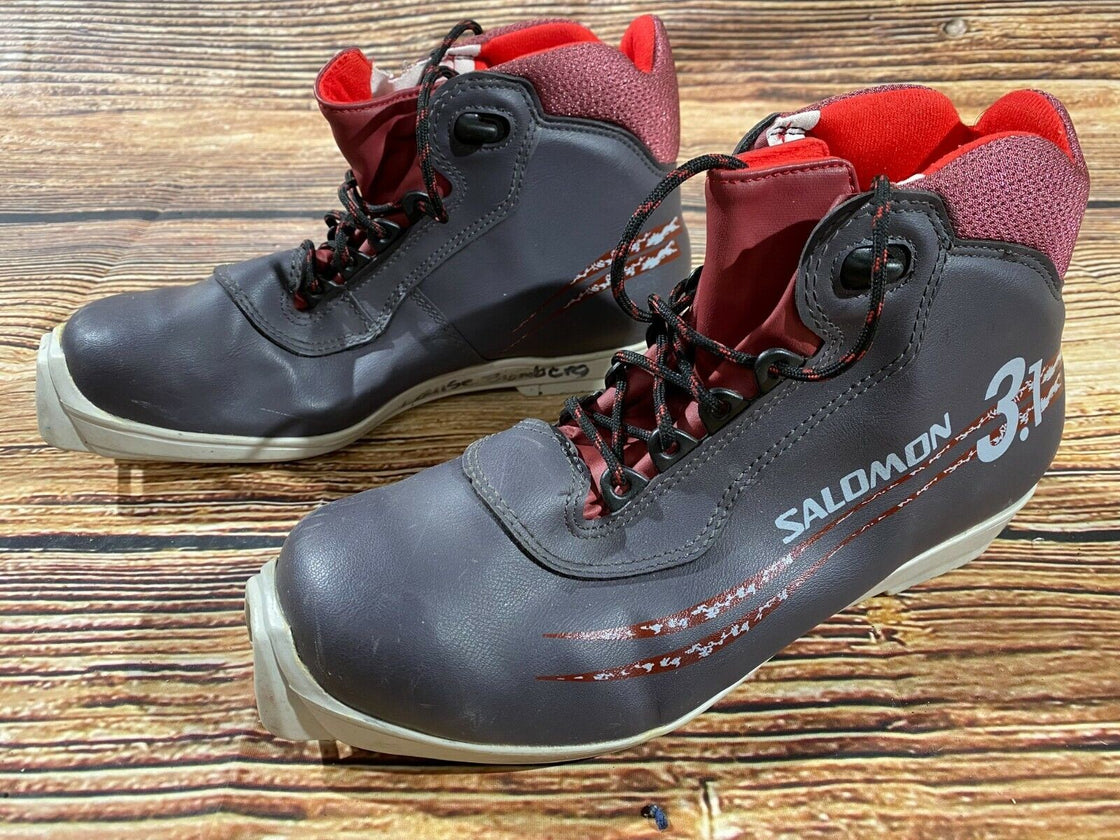 SALOMON 3.1 Cross Country Ski Boots Size EU41 US8 SNS Profil 2087