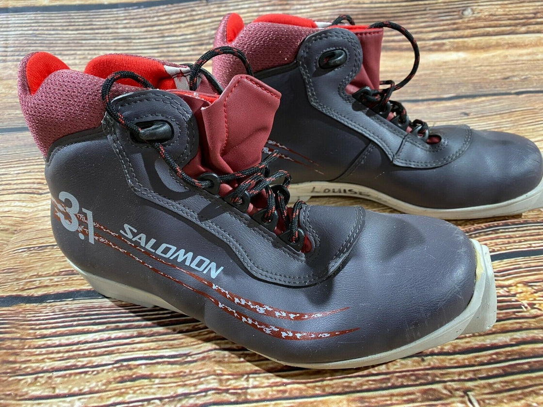 SALOMON 3.1 Cross Country Ski Boots Size EU41 US8 SNS Profil 2087
