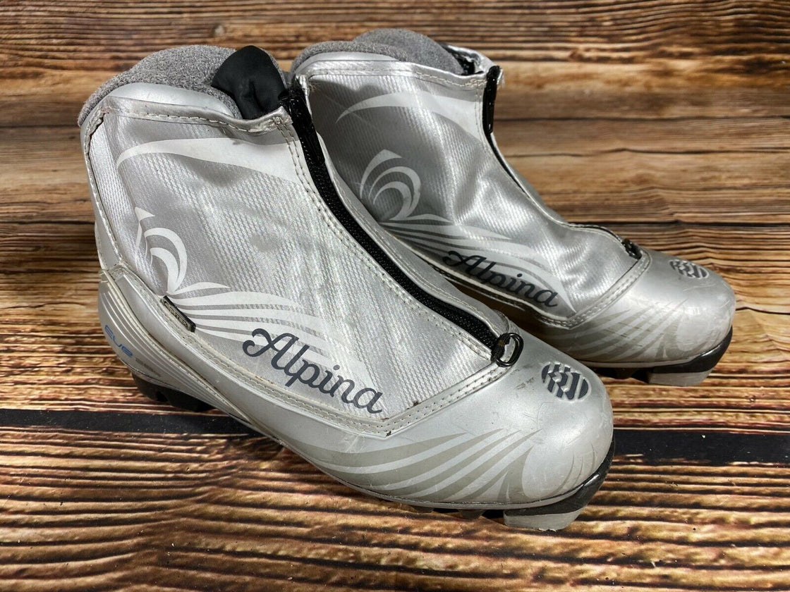Alpina EVE28G Classic Nordic Cross Country Ski Boots Size EU38 US6 NNN 626