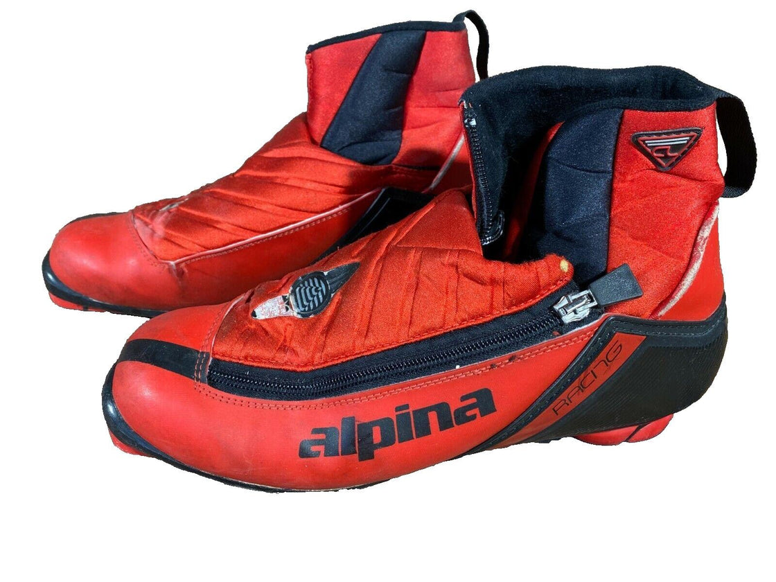 Alpina CL Racing Nordic Cross Country Ski Boots Size EU42 US9 NNN bindings 2940