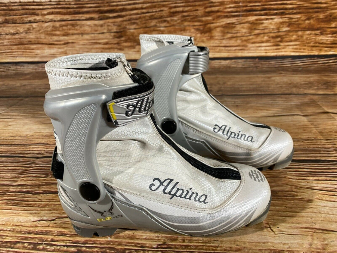 Alpina EVE40S Nordic Cross Country Ski Boots Size EU36 US4.5 NNN bindings 1006