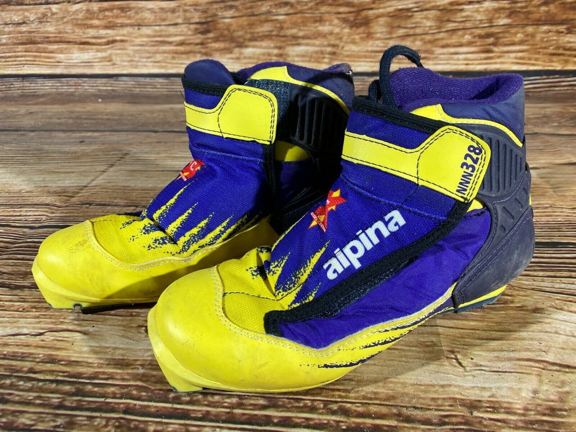 Alpina 328 Nordic Cross Country Ski Boots Size EU37 US5 NNN bindings 901