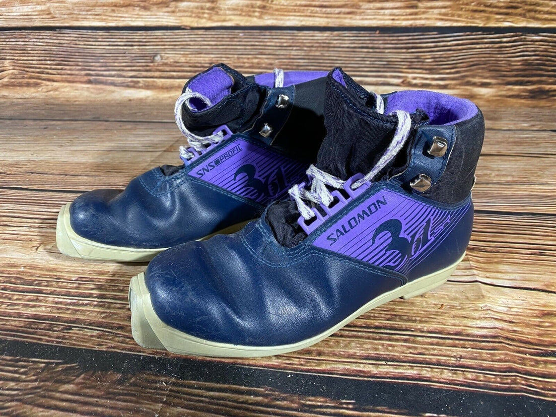 SALOMON 361 SR Nordic Cross Country Ski Boots Size EU39 US7 SNS profil 2081