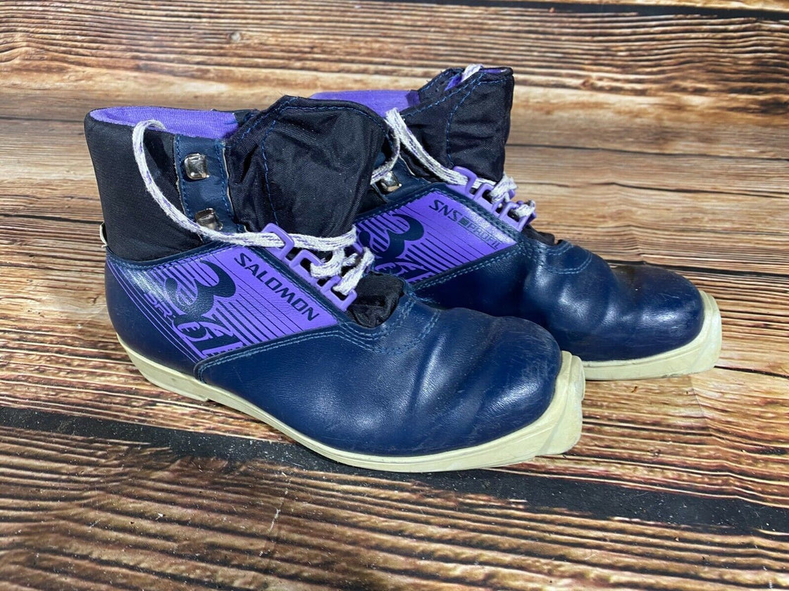 SALOMON 361 SR Nordic Cross Country Ski Boots Size EU39 US7 SNS profil 2081