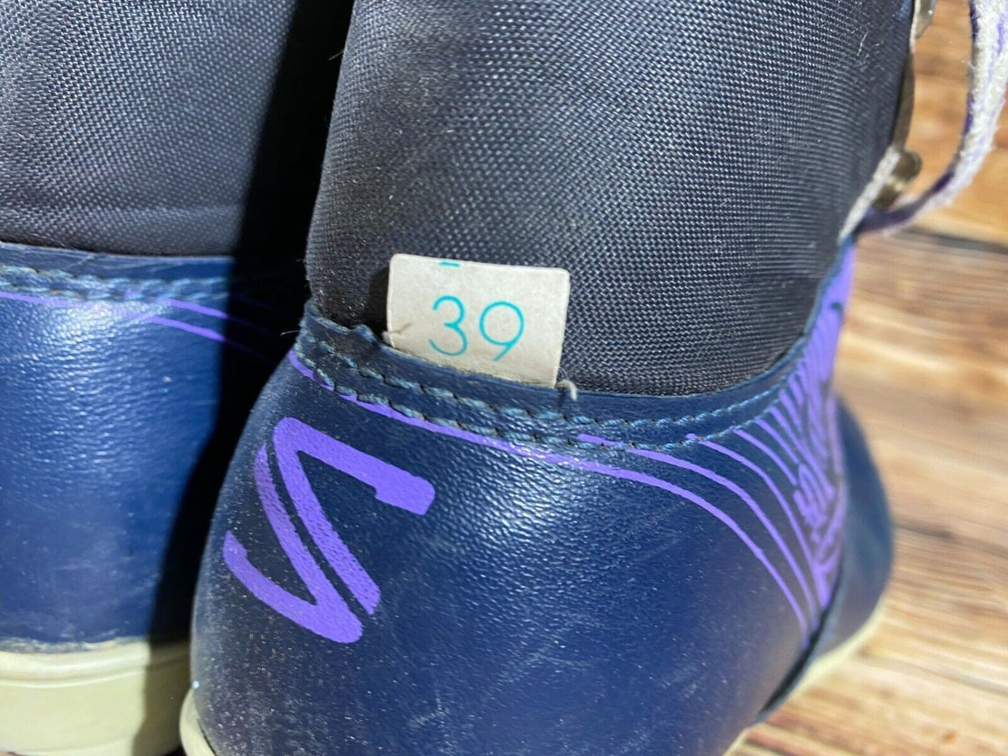 SALOMON 361 SR Nordic Cross Country Ski Boots Size EU39 US7 SNS profil 2081