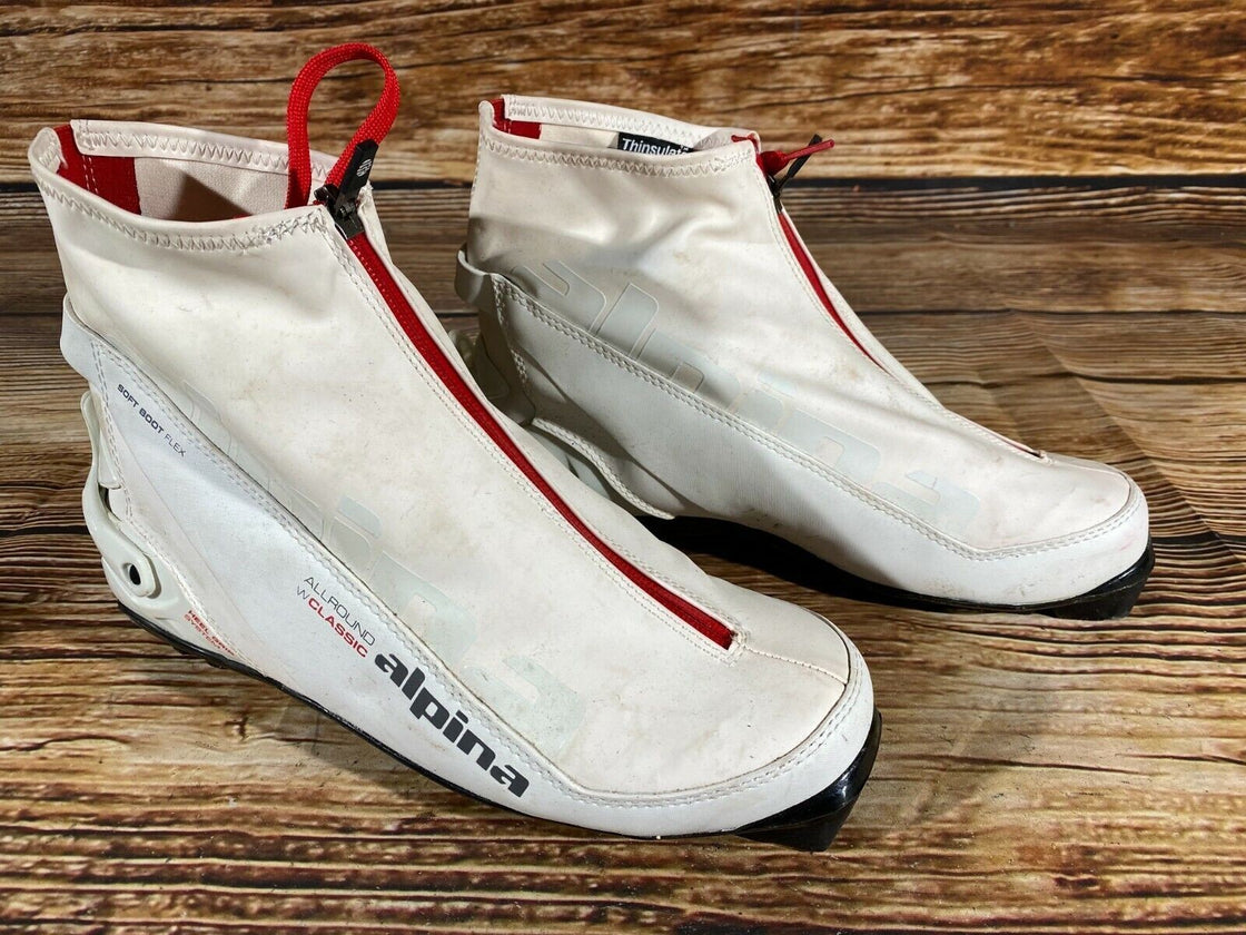 Alpina All Round Nordic Cross Country Ski Boots Size EU42 US9 NNN bindings 723