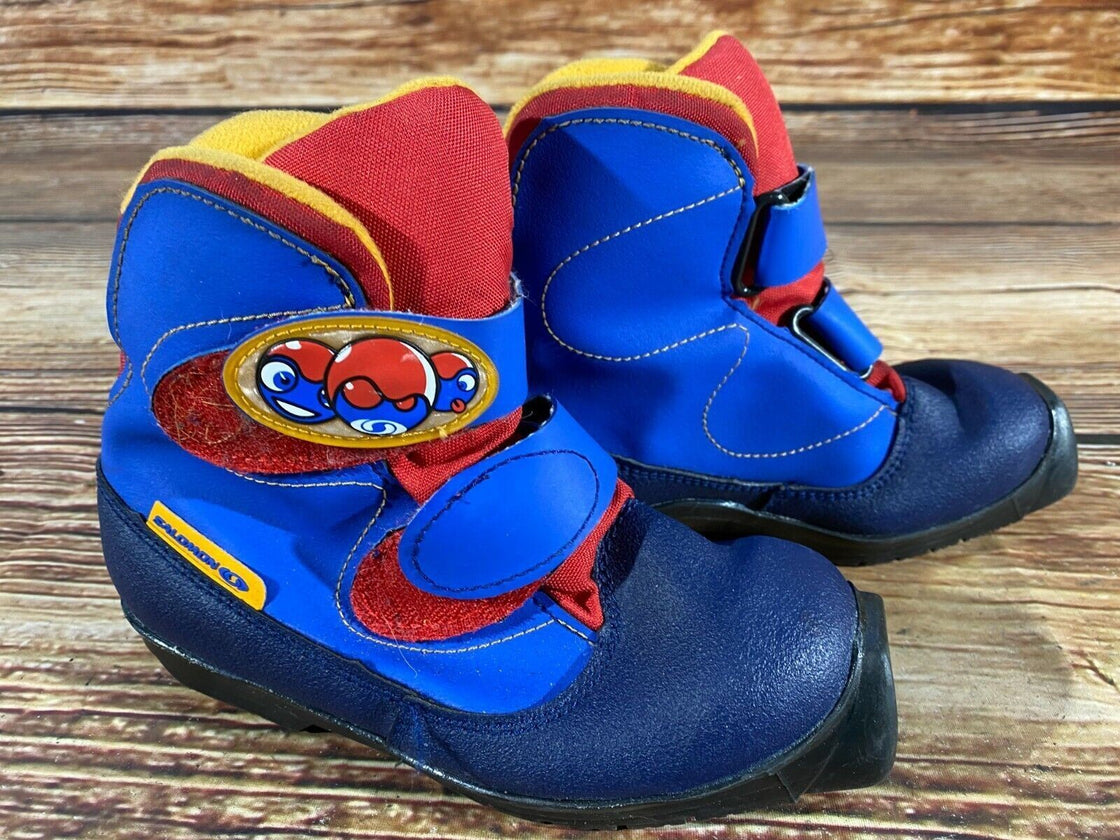 SALOMON Kids Nordic Cross Country Ski Boots Size EU31 US13 SNS S-52 SNS