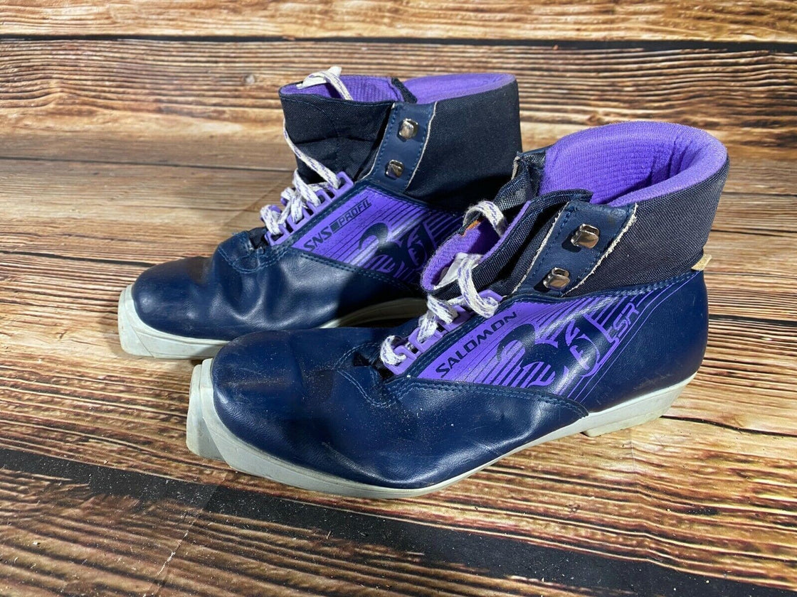 SALOMON 361 SR Nordic Cross Country Ski Boots Size EU43 US9.5 SNS profil 2363