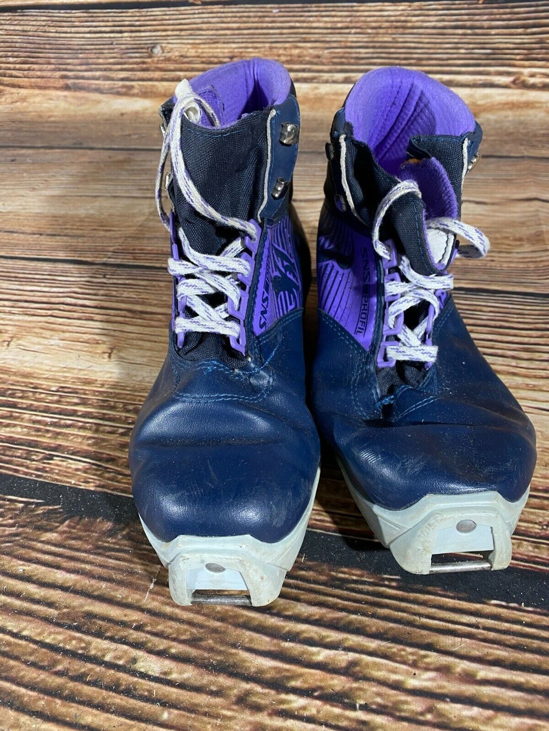 SALOMON 361 SR Nordic Cross Country Ski Boots Size EU43 US9.5 SNS profil 2363