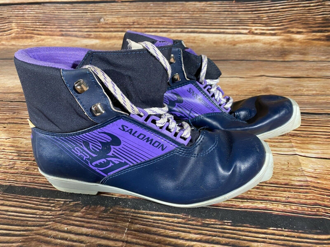 SALOMON 361 SR Nordic Cross Country Ski Boots Size EU43 US9.5 SNS profil 2363