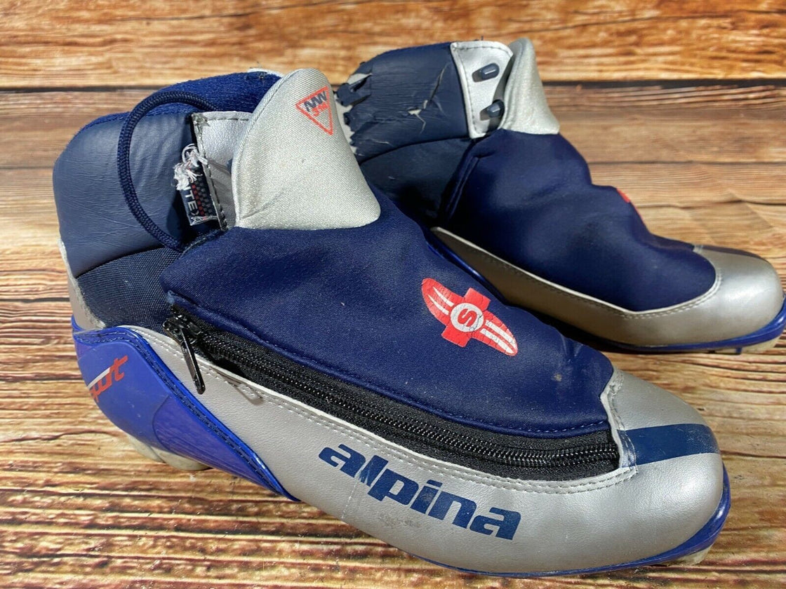 Alpina 314 Nordic Cross Country Ski Boots Size EU42 US9 NNN bindings 1037