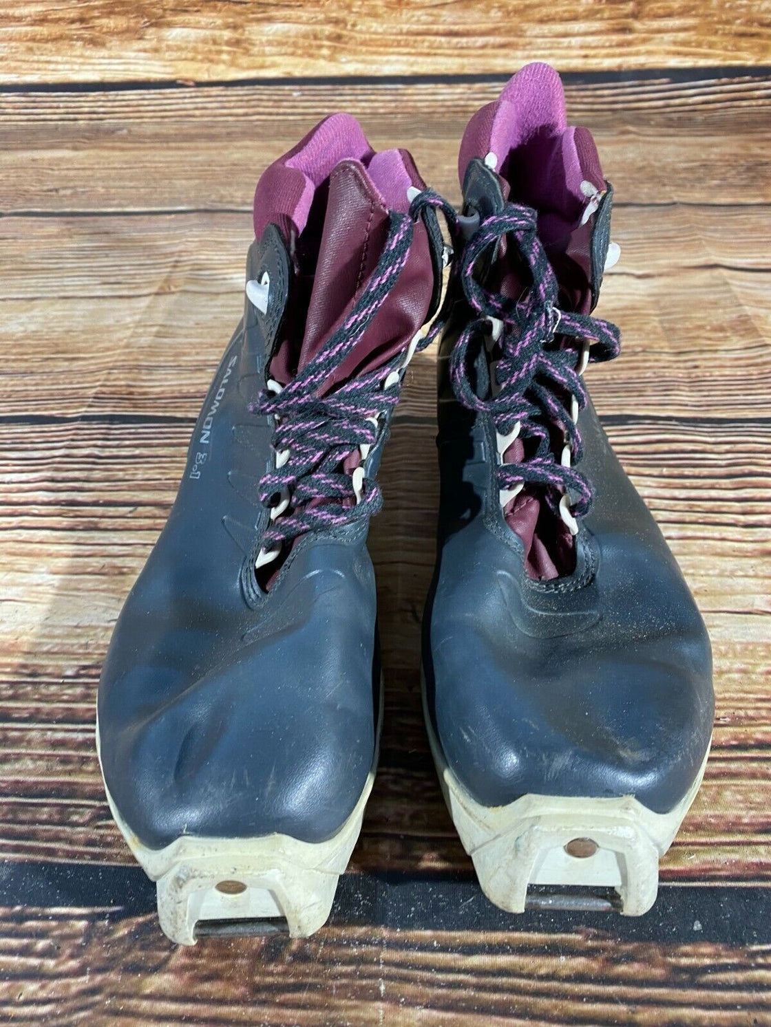 SALOMON 3.1 Nordic Cross Country Ski Boots Size EU42 US9 SNS profil 2117