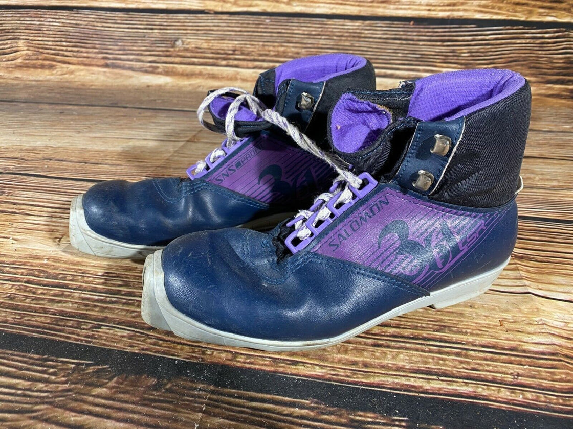 SALOMON 361 SR Nordic Cross Country Ski Boots Size EU40 US7.5 SNS profil 2052