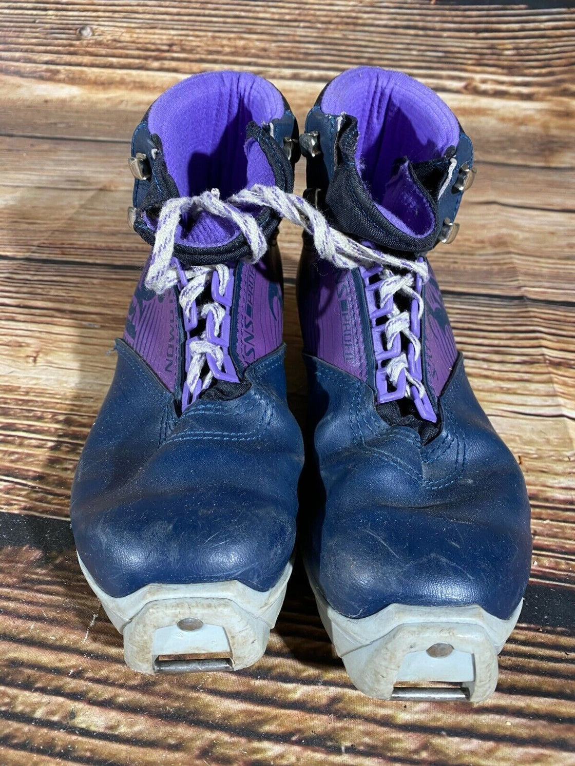 SALOMON 361 SR Nordic Cross Country Ski Boots Size EU40 US7.5 SNS profil 2052